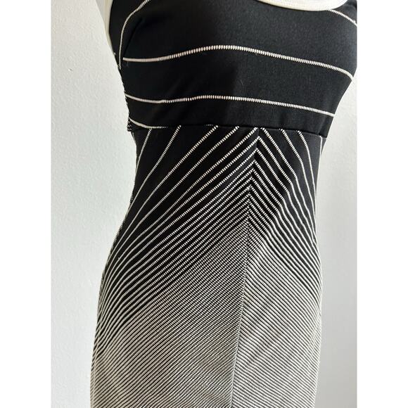 VTG Y2K Rampage Dress Geometric Stripes BodyCon Cutout Retro Disco Club RARE! S - Picture 9 of 10